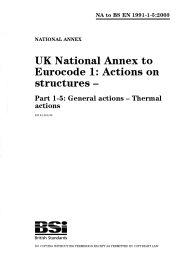 UK National Annex to Eurocode 1 - Actions on structures. General actions - Thermal actions
