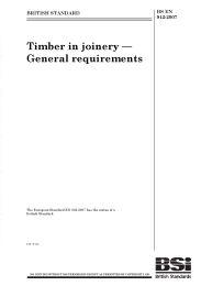 Timber in joinery - general requirements