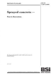 Sprayed concrete. Execution