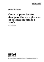 Code of practice for design of the airtightness of ceilings in pitched roofs