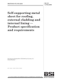 Self-supporting metal sheet for roofing, external cladding and internal lining - product specification and requirements