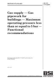 Gas supply - gas pipework for buildings - maximum operating pressure less than or equal to 5 bar - functional recommendations