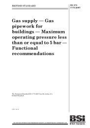 Gas supply - gas pipework for buildings - maximum operating pressure ...