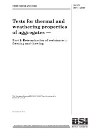 Tests for thermal and weathering properties of aggregates. Determination of resistance to freezing and thawing