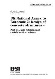 UK National Annex to Eurocode 2: design of concrete structures. Liquid retaining and containment structures