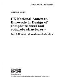 UK National Annex to Eurocode 4: Design of composite steel and concrete structures. General rules and rules for bridges