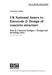 UK National Annex to Eurocode 2: Design of concrete structures. Concrete bridges - Design and detailing rules