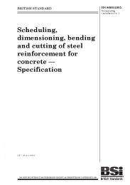 Scheduling, dimensioning, bending and cutting of steel reinforcement for concrete - Specification (incorporating Amendment No.1) (Withdrawn)