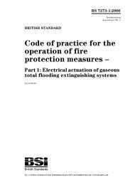 Code of practice for the operation of fire protection measures. Electrical actuation of gaseous total flooding extinguishing systems (Amendment No.1)