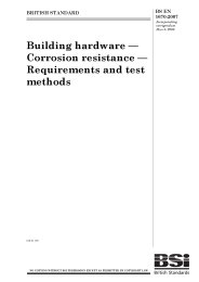 Building hardware - Corrosion resistance - Requirements and test methods (Incorporating corrigendum March 2008)