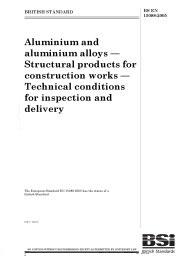Aluminium and aluminium alloys - structural products for construction works - technical conditions for inspection and delivery