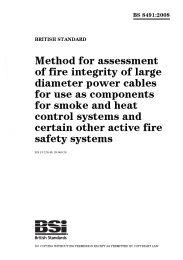 Method for assessment of fire integrity of large diameter power cables for use as components for smoke and heat control systems and certain other active fire safety systems