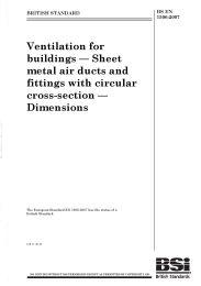 Ventilation for buildings - Sheet metal air ducts and fittings with circular cross section - Dimensions