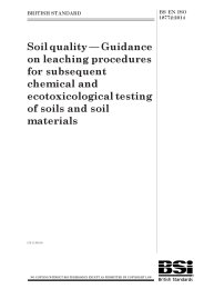 Soil quality - Guidance on leaching procedures for subsequent chemical and ecotoxicological testing of soils and soil materials