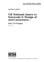 UK National annex to Eurocode 3: Design of steel structures. Fatigue