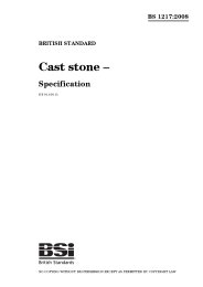 Cast stone - Specification