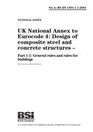 UK National Annex to Eurocode 4: Design of composite steel and concrete structures. General rules and rules for buildings