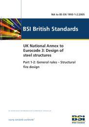 UK National Annex to Eurocode 3: Design of steel structures. General rules - Structural fire design