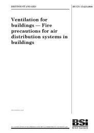 Ventilation for buildings - fire precautions for air distribution systems in buildings