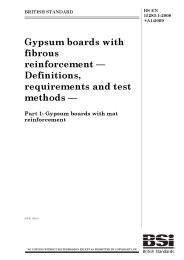 Gypsum boards with fibrous reinforcement - Definitions, requirements and test methods. Gypsum boards with mat reinforcement (+A1:2009)