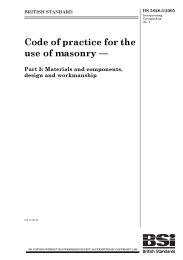 Code of practice for use of masonry. Materials and components, design and workmanship (incorporating Corrigendum No.1) (Withdrawn)