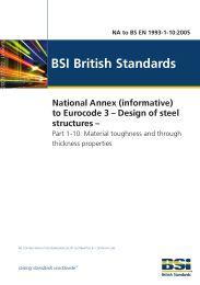 National annex (informative) to Eurocode 3 - Design of steel structures. Material toughness and through thickness properties