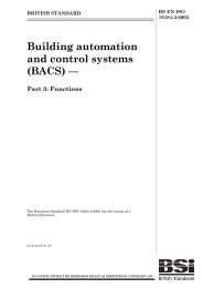 Building automation and control systems (BACS). Functions