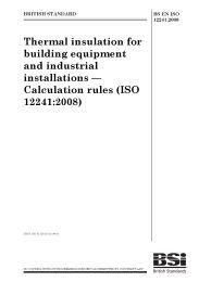 Thermal insulation for building equipment and industrial installations - Calculation rules (ISO 12241:2008) (Withdrawn)