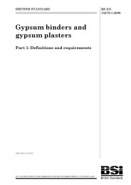 Gypsum binders and gypsum plasters. Definitions and requirements