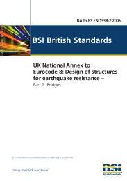 UK National Annex to Eurocode 8: Design of structures for earthquake resistance. Bridges