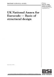 UK National annex for Eurocode - Basis of structural design (incorporating National amendment No. 1)