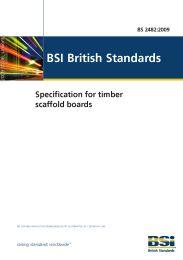 Specification for timber scaffold boards