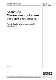 Acoustics - Measurement of room acoustic parameters. Performance spaces (ISO 3382-1:2009)