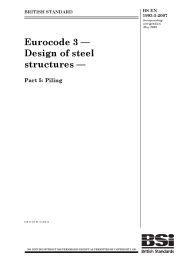 Eurocode 3 - Design of steel structures. Piling (incorporating corrigendum May 2009)