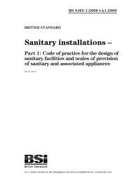 Sanitary installations. Code of practice for the design of sanitary facilities and scales of provision of sanitary and associated appliances (+A1:2009)