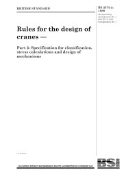 Rules for the design of cranes. Specification for classification, stress calculations and design of mechanisms (incorporating amendments No. 1 and No. 2 and corrigendum No. 1) (Withdrawn)