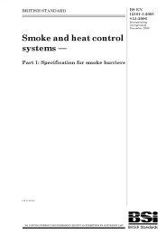 Smoke and heat control systems. Specification for smoke barriers (AMD 16507) (+A1:2006) (Incorporating corrigendum November 2009)