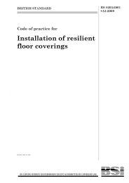 Code of practice for installation of resilient floor coverings (+A1:2009) (Withdrawn)