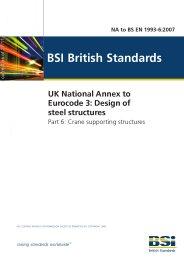 UK National Annex to Eurocode 3: Design of steel structures. Crane supporting structures