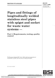 Pipes and fittings of longitudinally welded stainless steel pipes with spigot and socket for waste water systems. Requirements, testing, quality control (+ AMD 15788)