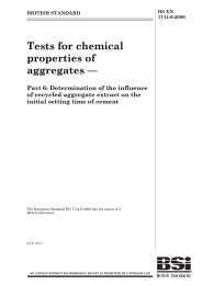 Tests for chemical properties of aggregates. Determination of the influence of recycled aggregate extract on the initial setting time of cement