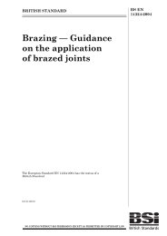 Brazing - Guidance on the application of brazed joints