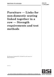 Furniture - Links for non-domestic seating linked together in a row - Strength requirements and test methods