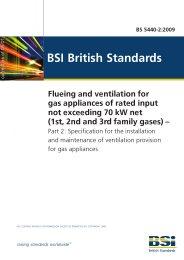 Flueing and ventilation for gas appliances of rated input not exceeding 70 kW net (1st, 2nd and 3rd family gases). Specification for the installation and maintenance of ventilation provision for gas appliances (Withdrawn)