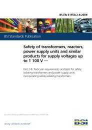 Safety of transformers, reactors, power supply units and similar products for supply voltages up to 1 100 V. Particular requirements and tests for safety isolating transformers and power supply units incorporating safety isolating transformers