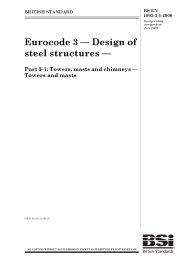 Eurocode 3 - Design of steel structures. Towers, masts and chimneys - towers and masts (incorporating corrigendum July 2009)