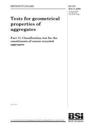 Tests for geometrical properties of aggregates. Classification test for the constituents of coarse recycled aggregate (incorporating corrigendum November 2009)