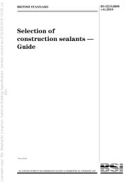 Selection of construction sealants. Guide (+A1:2010)