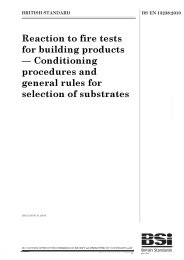 Reaction to fire tests for building products - conditioning procedures and general rules for selection of substrates