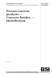 Precast concrete products - concrete finishes - identification